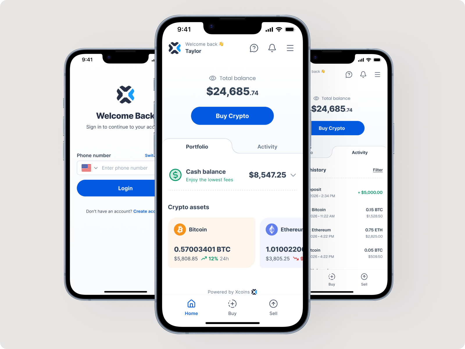 Xcoins — Crypto Trading Experience